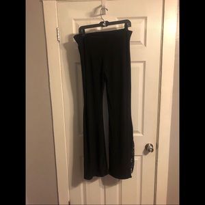 Stretchy Black Bell Bottoms Pants